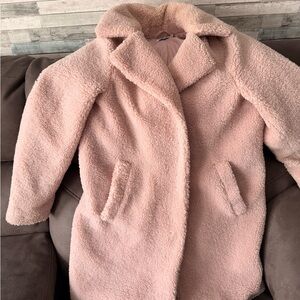 Time and Tru Blush Pink Sherpa Coat